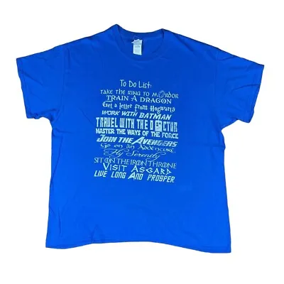 Buy Blue Film T Shirt Large Movie Quote Txt Oversized Film Tee • 22.50£