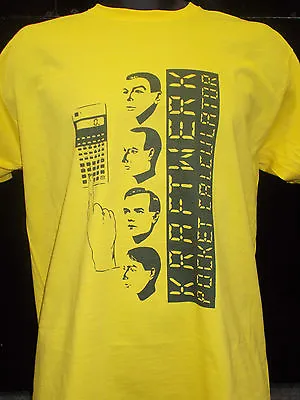 Buy Kraftwerk Pocket Calculator (Version 1) T Shirt (High Quaity Image) NEW / YELLOW • 15.99£