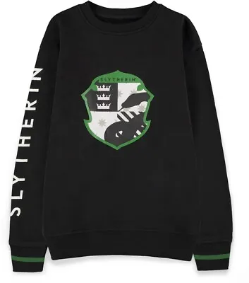 Buy Harry Potter - Slytherin Emblem Boys Crew Sweater Black • 39.74£