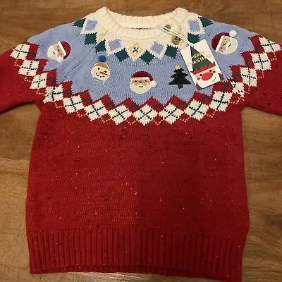 Buy Next Small Childrens Winter Festive Christmas Knit Jumper Age 3-4 Years Rrp £21 • 14£