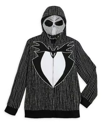 Buy Disney Jack Skellington Zipper Jacket Hoodie Adult Size Small Cosplay Halloween • 50.06£