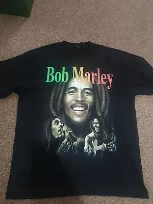 Buy Bob Marley T Shirt Size Xl Double Sided • 14.99£
