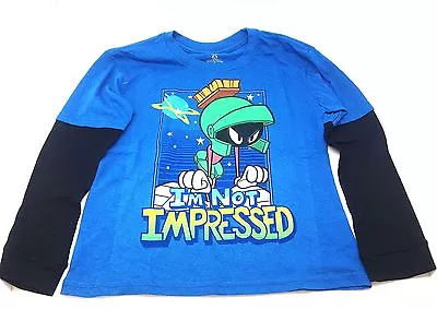 Buy Marvin The Martian Man Looney Tunes Twofer Long Sleeve T-Shirt I'm Not Impressed • 5.50£