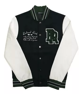 Buy Mens Baseball Jacket Varsity College Sports Jacket Black • 30.12£