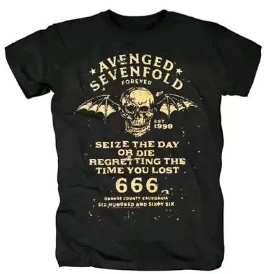 Buy Official Avenged Sevenfold Seize The Day Mens Black T Shirt  Large/xl  • 14.99£