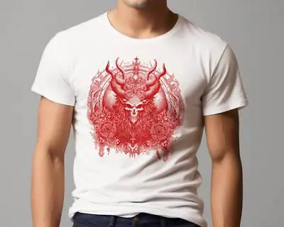 Buy Red Devil 2 Tshirt Black Metal, Heavy Metal Tee Horror Satan, Gothic Behemoth • 29.04£