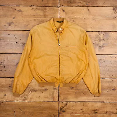 Buy Vintage Arrow Windbreaker Jacket M 80s Yellow Button Zip • 34.99£