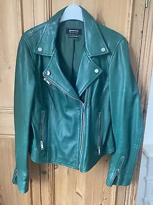 Buy Real Leather Biker Jacket Size 12 • 65£