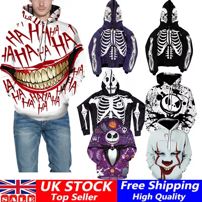Buy Horror Skull Graphic 3D Unisex Women Men Hoodies Sweatshirt Pullover Jumper Tops • 17.17£