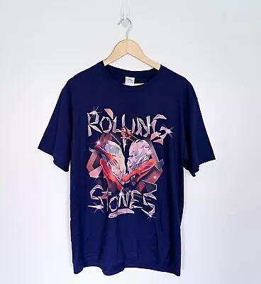 Buy Port Company Rolling Stones T Shirt UK L Hackney Diamonds Band Tee Graphic Blue • 15.99£