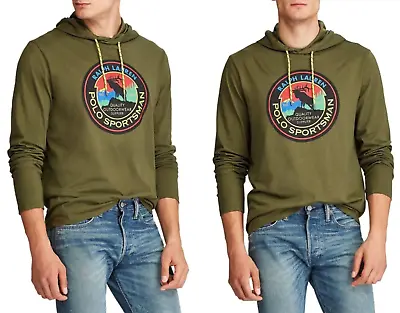 Buy Polo Ralph Lauren Hooded Ls T-Shirt Jersey Hoodie Retro Sweatshirt New Size L • 129.73£