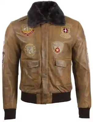 Buy Aviatrix Mens Real Leather Aviators Jacket Light Brown Size 2xl 54 • 43.99£