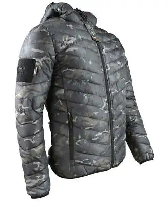 Buy Xenon Hooded Jacket BTP Black / Black Zip Reversible Military Warm Camo Coat • 38.99£