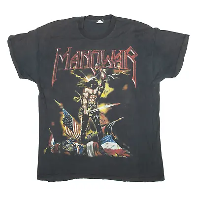 Buy MANOWAR Mens Band T-Shirt Black XL • 39.99£