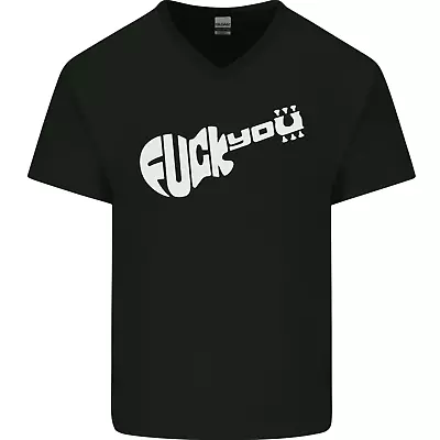 Buy Offensive Guitar Acoustic Electric Bass Mens V-Neck Cotton T-Shirt • 11.99£