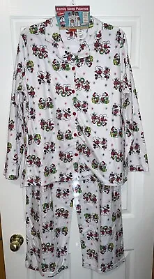 Buy Mickey Mouse Minnie Christmas Pajamas Disney Women's PJ Jammies Large Family Mom • 16.06£