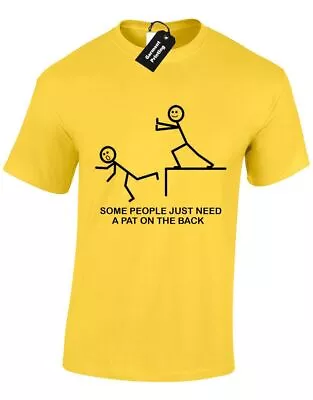 Buy Some People Need A Pat Mens T Shirt Amusing Stick Man Novelty Casual Top S-xxxl • 7.99£