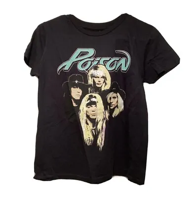 Buy WOMEN'S TEEN JUNIORS POISON T-shirt Band  Size-L New W/ TAG Heavy Metal 1980's. • 8.19£