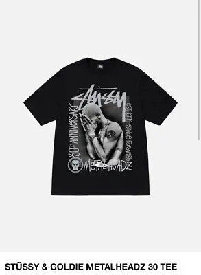 Buy Stussy X Metalheadz 30 Goldie T- Shirt Black - Size Small • 100£