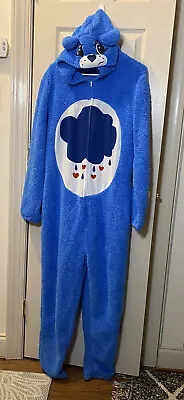 Buy Care Bears Grumpy Rain Cloud Union Suit Adult Hood Romper Pajamas Costume Medium • 56.89£