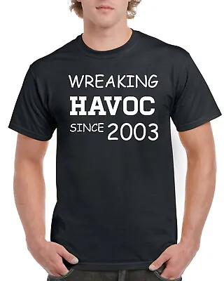 Buy 21st Birthday Gifts Year 2003 Present 21 Years Old Mens T Shirt  Havoc T-Shirt • 12.99£