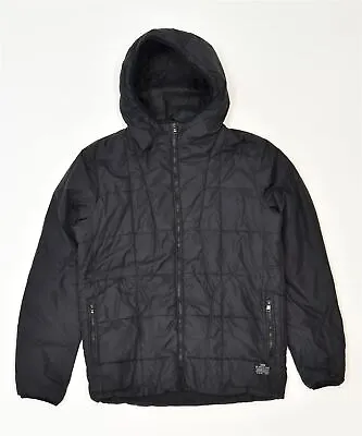 Buy JACK & JONES Mens Hooded Padded Jacket UK 36 Small Black Polyester Winter HH09 • 9.34£