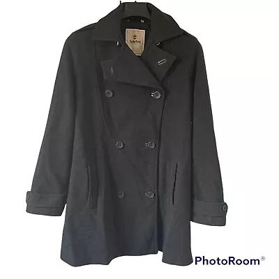 Buy TIMBERLAND Womens Coat Jacket Wool Winter Size Uk 12 Eu 40 Dark Grey • 25£