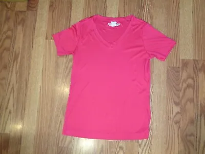 Buy Joes Usa Driequip Top Short Sleeve V-neck Deep Pink Polyester Ladies S Perfect • 4.74£