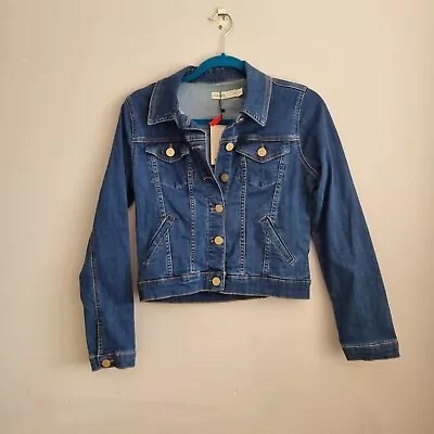 Buy OASIS Organic Fitted Denim Jacket Mid Wash Size 10 New With Tags • 6.50£