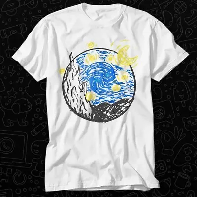 Buy Van Gogh Starry Night Art Cartoon T Shirt 252 • 6.35£