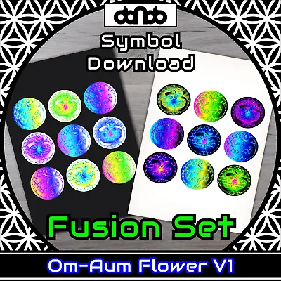 Buy Om-Aum Flower V1 Fusion Set - Symbol - SVG PNG JPG PDF PSD AI EPS [2D Download] • 3.61£