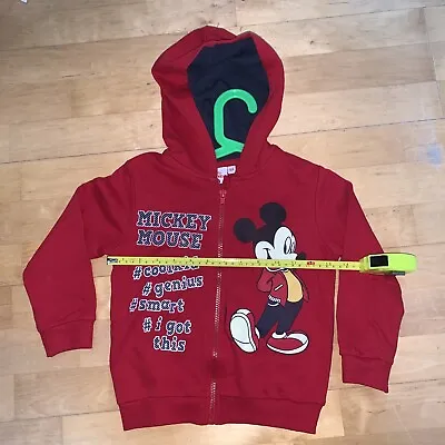 Buy Kids Official Disney Junior Mickey Zip Up Hoodie. Red. 104 Cms. 13.5” A 2 A. • 4.99£