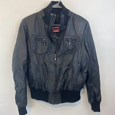 Buy Ladies Millenium Black Faux Leather Jacket Size XL • 19.32£