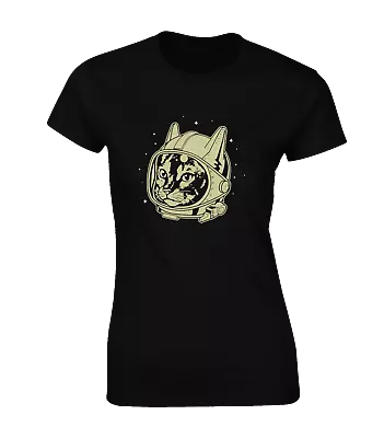Buy Space Cat Ladies T Shirt Funny Astronaut Design Joke Novelty Top New • 7.99£
