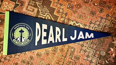 Buy PEARL JAM Pennant 2018 The Home Shows Eddie Vedder Seattle Mock Seahawk Merch • 8.04£