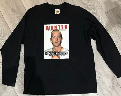 Buy Vintage Eminem Shirt Wanted White Rap Artist Hip Hop Rap Men's Extra Large • 29.99£