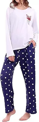 Buy Diarylook Cute Ladies Pyjamas Set Print, 2 Piece Pyjamas For Women , Soft Womens • 19.89£