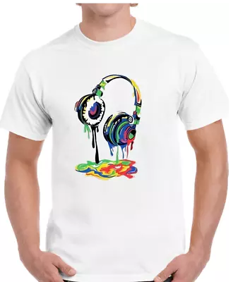 Buy White T-shirt  Melting Headphones  Unisex • 19£