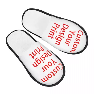 Buy Personalized Custom Photo Logo Comfy Scuff Memory Foam Slippers Unisex Gift Fun • 33.14£