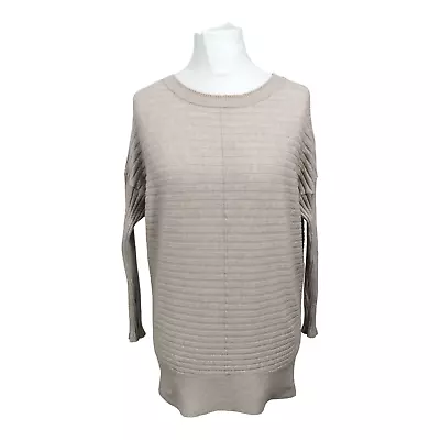 Buy Long Oversized Jumper Size Medium 12 14 Ribbed Soft Stretch Oatmeal GEORGE • 14.49£