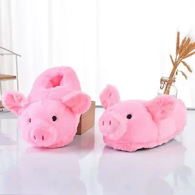 Buy Women Slippers, Cute Pink Pig Plush House Slippers For Women, Non-Slip Slippers • 11.46£