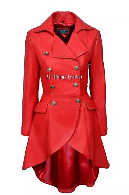 Buy EDWARDIAN Ladies Genuine Lambskin Leather Jacket Back Buckle Gothic Coat 3491 • 75.99£