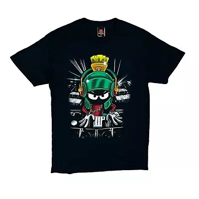 Buy LOONEY TUNES T Shirt Vintage Marvin The Alien DJ Black Graphic Medium Mens • 29.95£