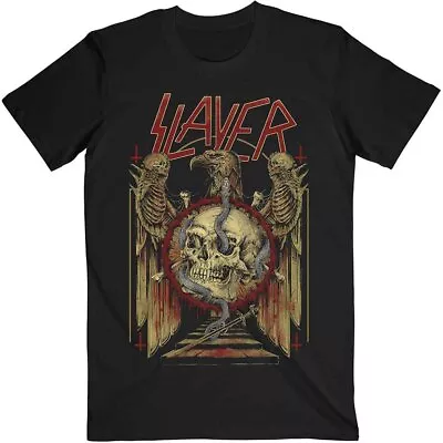 Buy SLAYER - Official Unisex T- Shirt - Hell Awaits Tour (Back Print) - Black Cotton • 18.99£
