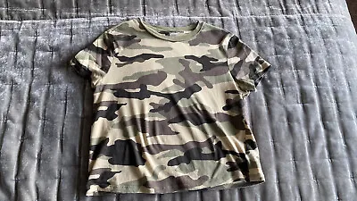 Buy Ladies Size XS H&M Camouflage Cropped Tshirt • 1£
