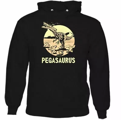 Buy Pegasaurus Mens Funny Dinosaur Hoodie T-Rex Prehistoric Jurassic World Top • 24.49£