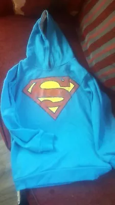 Buy Dc Comics Superman Hoody Hoodie Top Age 10 - 11 Years • 5£