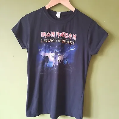 Buy Iron Maiden Legacy Of The Beast 2016 Short Sleeved T-Shirt Black Womans Size XL • 20£
