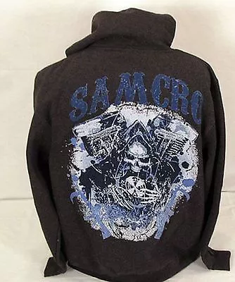 Buy Blowout! New Sons Of Anarchy V-Twin Grim Reaper Samcro Soa Hoodie Sweat Shirt M • 56.23£