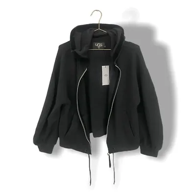 Buy UGG Black Fleece Hoodie Jacket Zip Front Size S And M  • 49.99£
